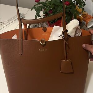 Brand new ralph lauren reversible chanel karly tote with wallet with tags